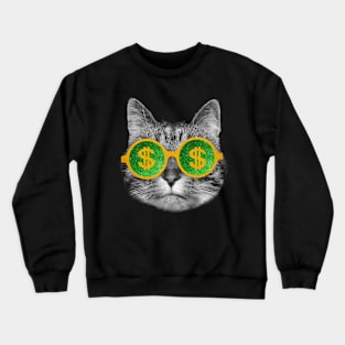 Rich cash money cat Crewneck Sweatshirt